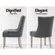 Norris Fabric Dining Chair Set of 2 – Grey