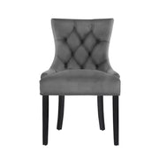 Nevada Velvet Dining Chair Set of 2 – Grey