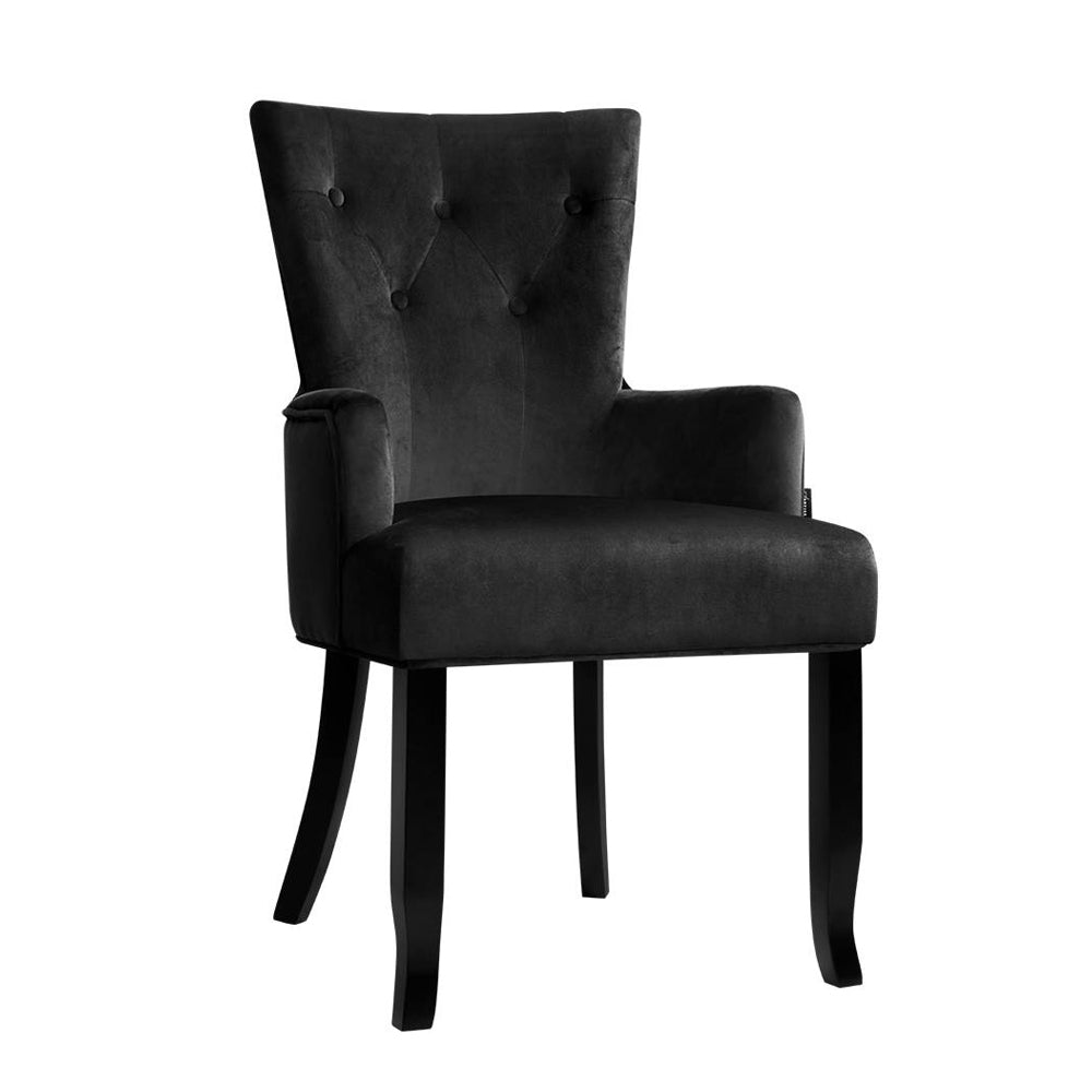 Montana Velvet Dining Chair – Black