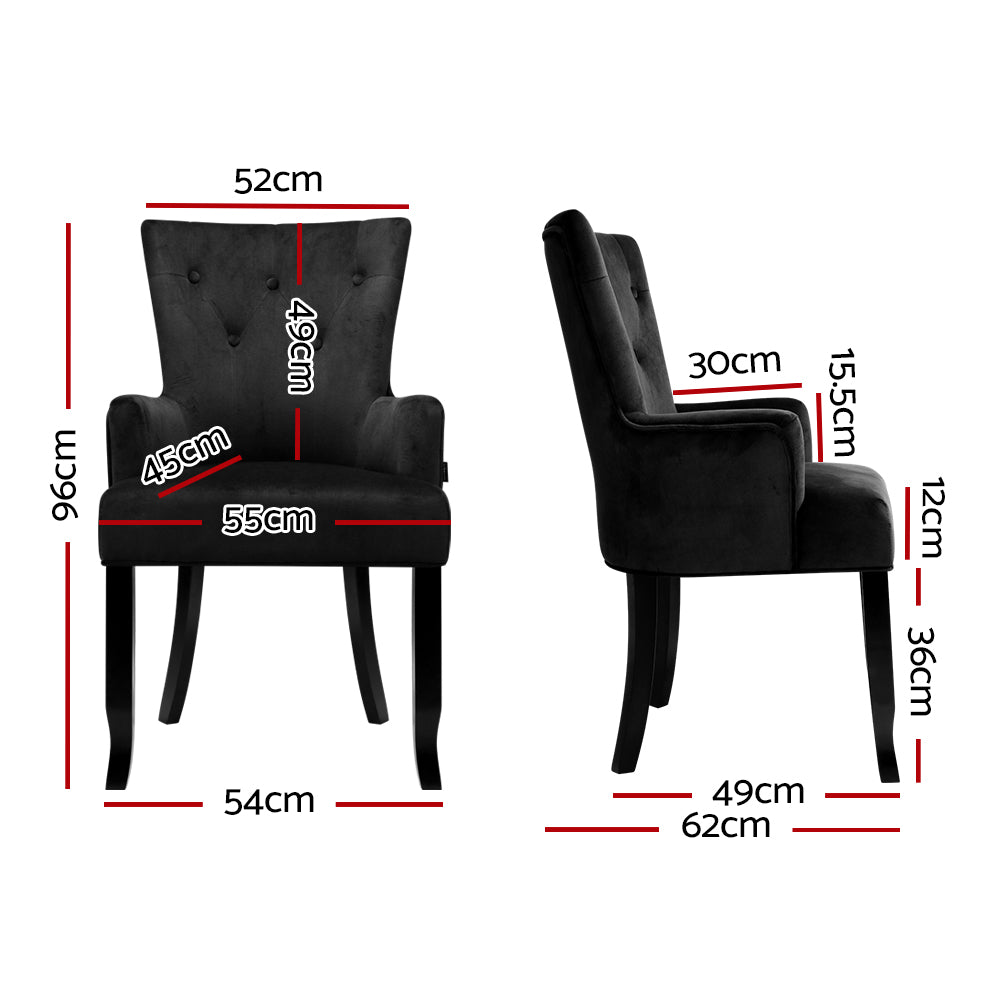 Montana Velvet Dining Chair – Black