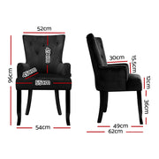 Montana Velvet Dining Chair – Black