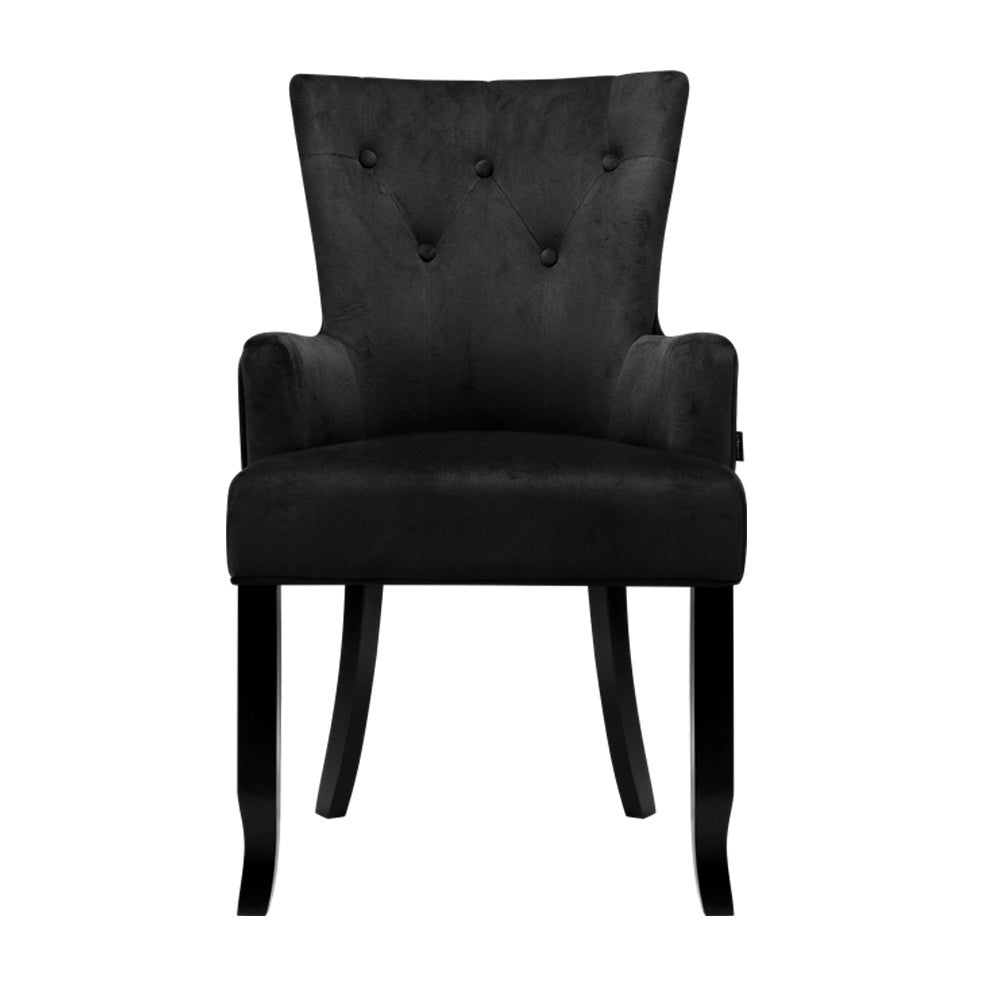 Montana Velvet Dining Chair – Black