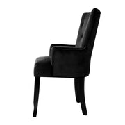 Montana Velvet Dining Chair – Black