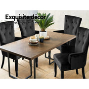 Montana Velvet Dining Chair – Black