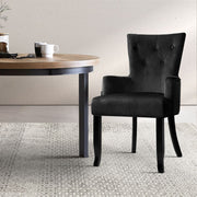 Montana Velvet Dining Chair – Black