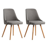 Morrison Fabric Dining Chair Set of 2 – Grey