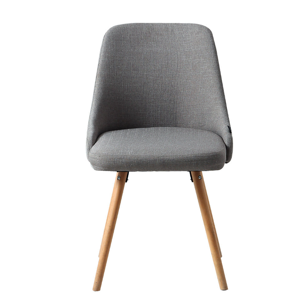 Morrison Fabric Dining Chair Set of 2 – Grey