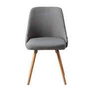 Morrison Fabric Dining Chair Set of 2 – Grey