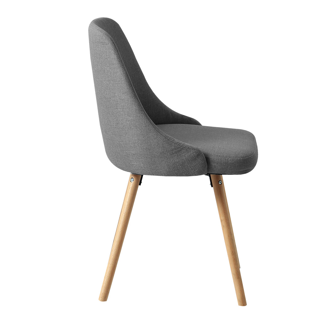 Morrison Fabric Dining Chair Set of 2 – Grey
