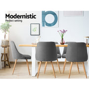 Morrison Fabric Dining Chair Set of 2 – Grey