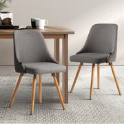 Morrison Fabric Dining Chair Set of 2 – Grey