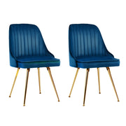 Merritt Velvet Dining Chair Set of 2 – Blue