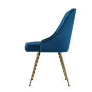 Merritt Velvet Dining Chair Set of 2 – Blue