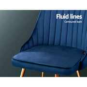 Merritt Velvet Dining Chair Set of 2 – Blue