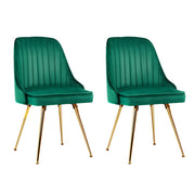 Merritt Velvet Dining Chair Set of 2 – Green