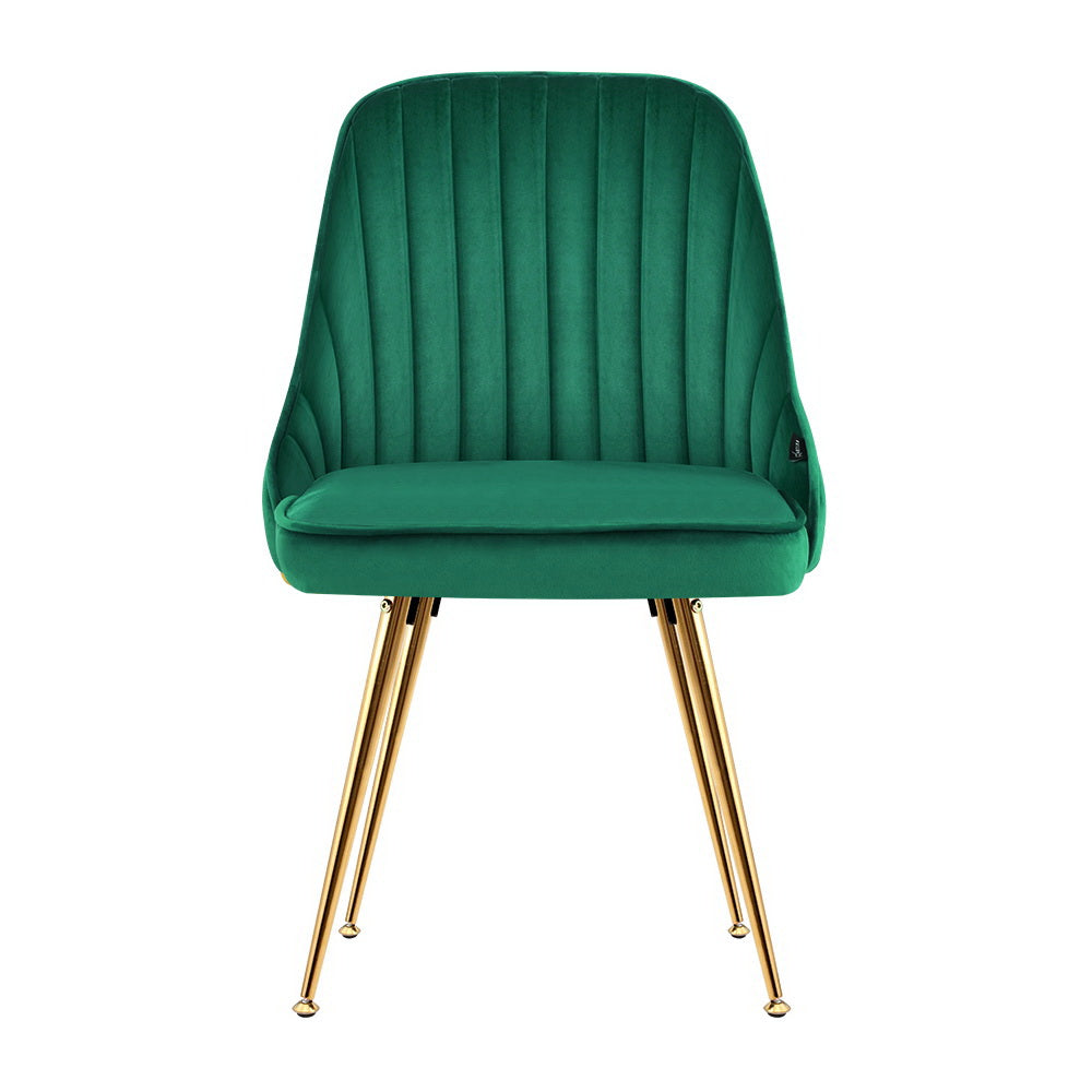 Merritt Velvet Dining Chair Set of 2 – Green