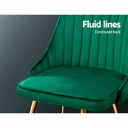 Merritt Velvet Dining Chair Set of 2 – Green