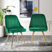 Merritt Velvet Dining Chair Set of 2 – Green