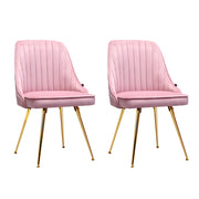 Merritt Velvet Dining Chair Set of 2 – Pink