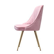 Merritt Velvet Dining Chair Set of 2 – Pink