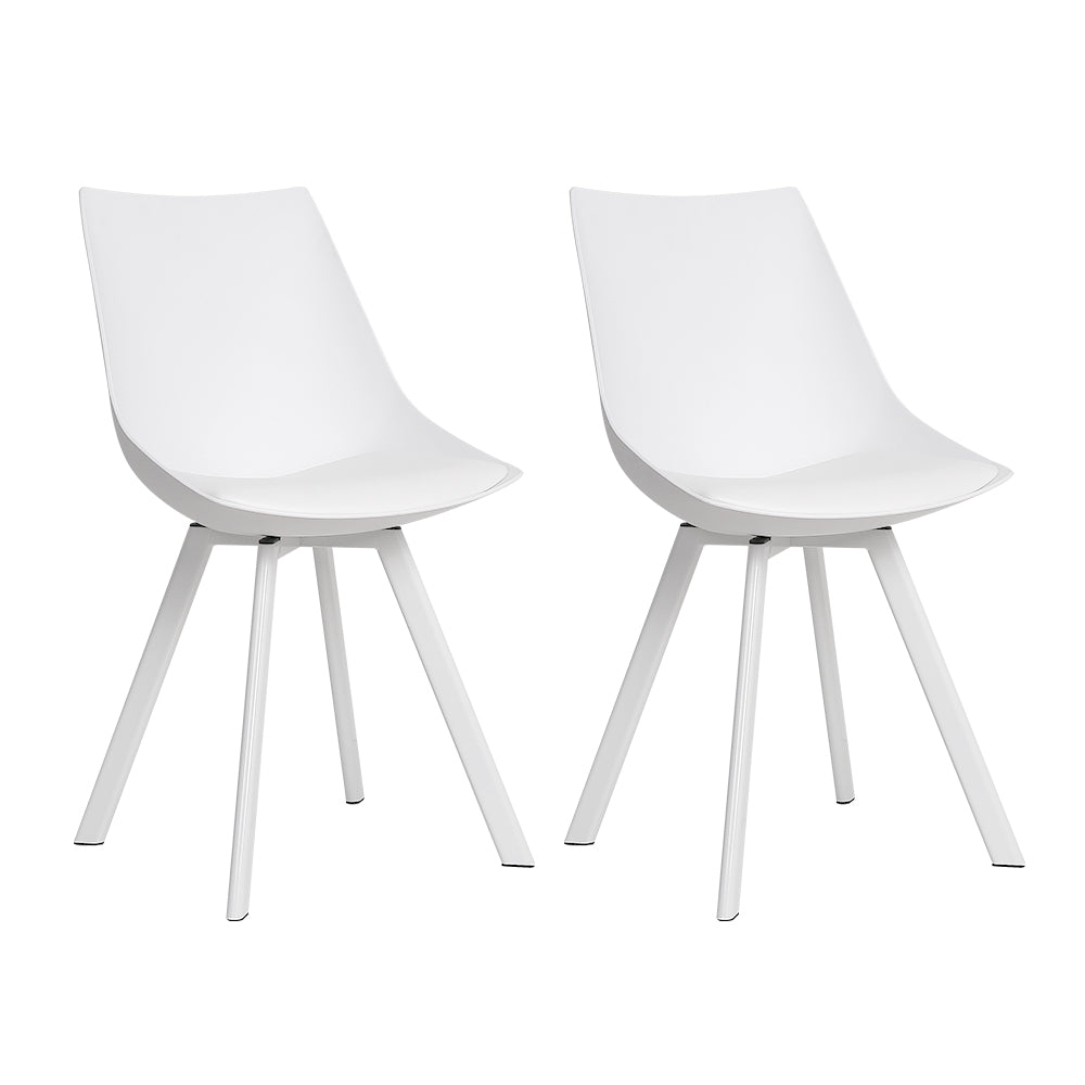 Shiloh PU Leather Dining Chair Set of 2 – White