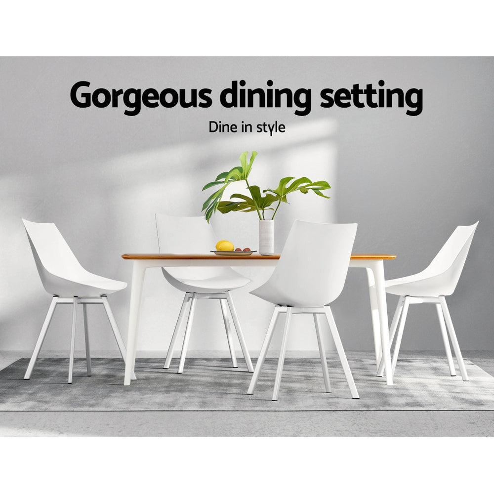 Shiloh PU Leather Dining Chair Set of 2 – White