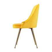 Mayfair Velvet Dining Chair Set of 2 – Yellow