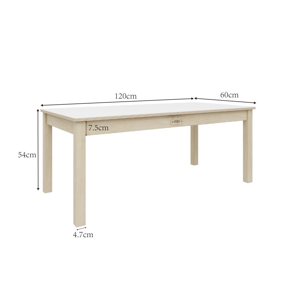 Jooyes Wooden Dining Table – White