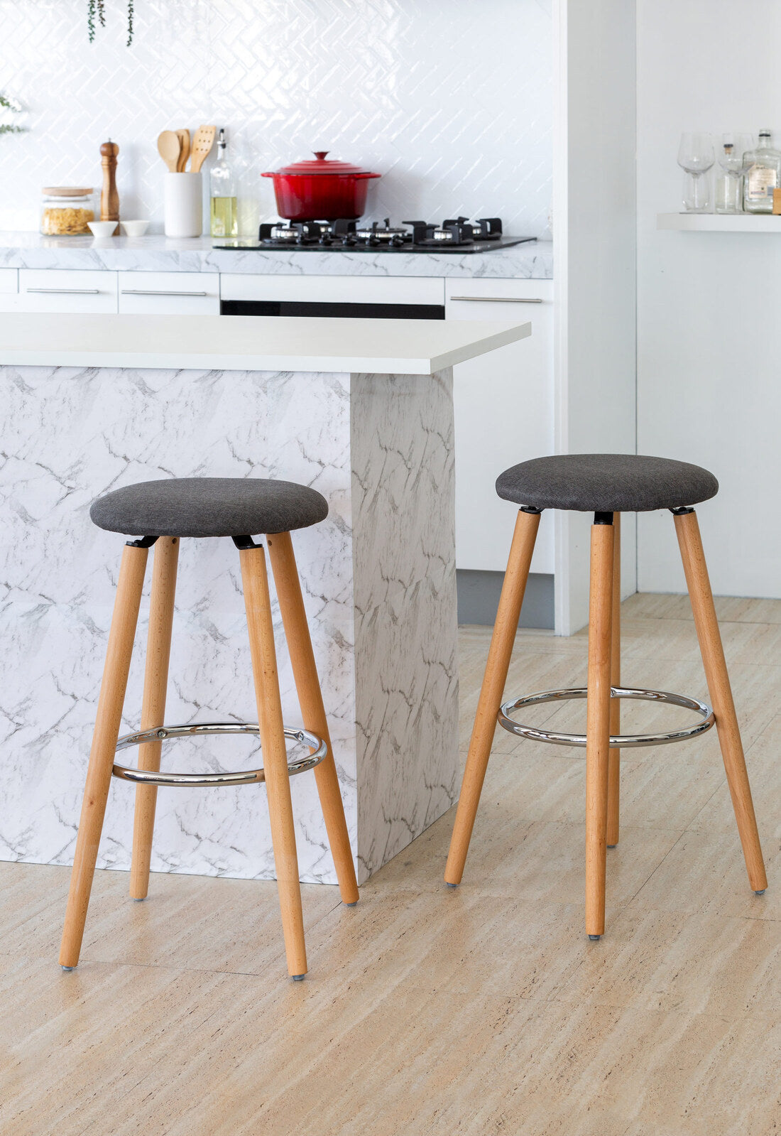 Calder Bar Stool – Grey