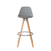 Stylish PU Leather Bar Stool – Light Grey