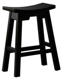 Ryo Solid Mahogany Kitchen Counter Stool (Black)