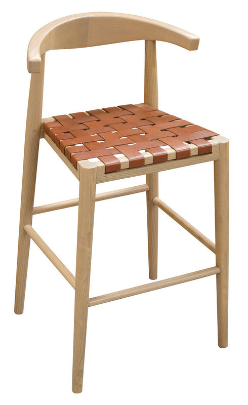 Oak Bar Stool Set of 2 – Natural
