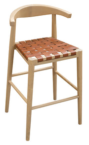 Oak Bar Stool Set of 2 – Natural