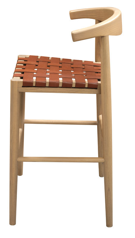 Oak Bar Stool Set of 2 – Natural
