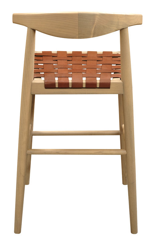 Oak Bar Stool Set of 2 – Natural