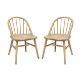 Vera Solid Oak Dining Chair - Set of 2 (Natural)