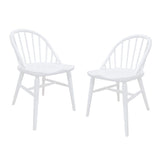 Vera Solid Oak Dining Chair - Set of 2 (White)