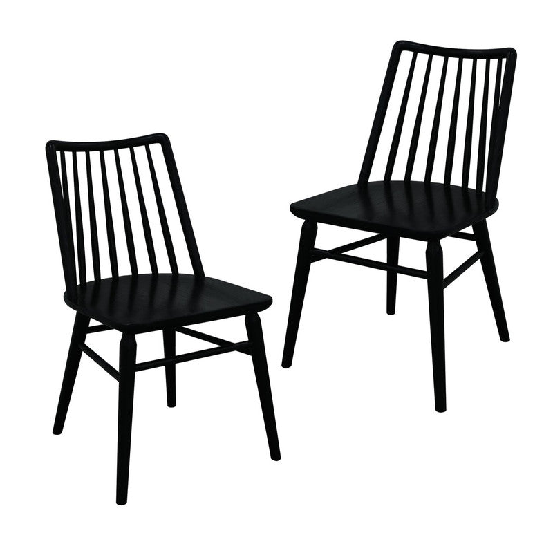 Riviera Dining Chair Set of 2 – Black