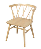 Sierra Cross Back Oak Chair - Set of 2 (Natural)