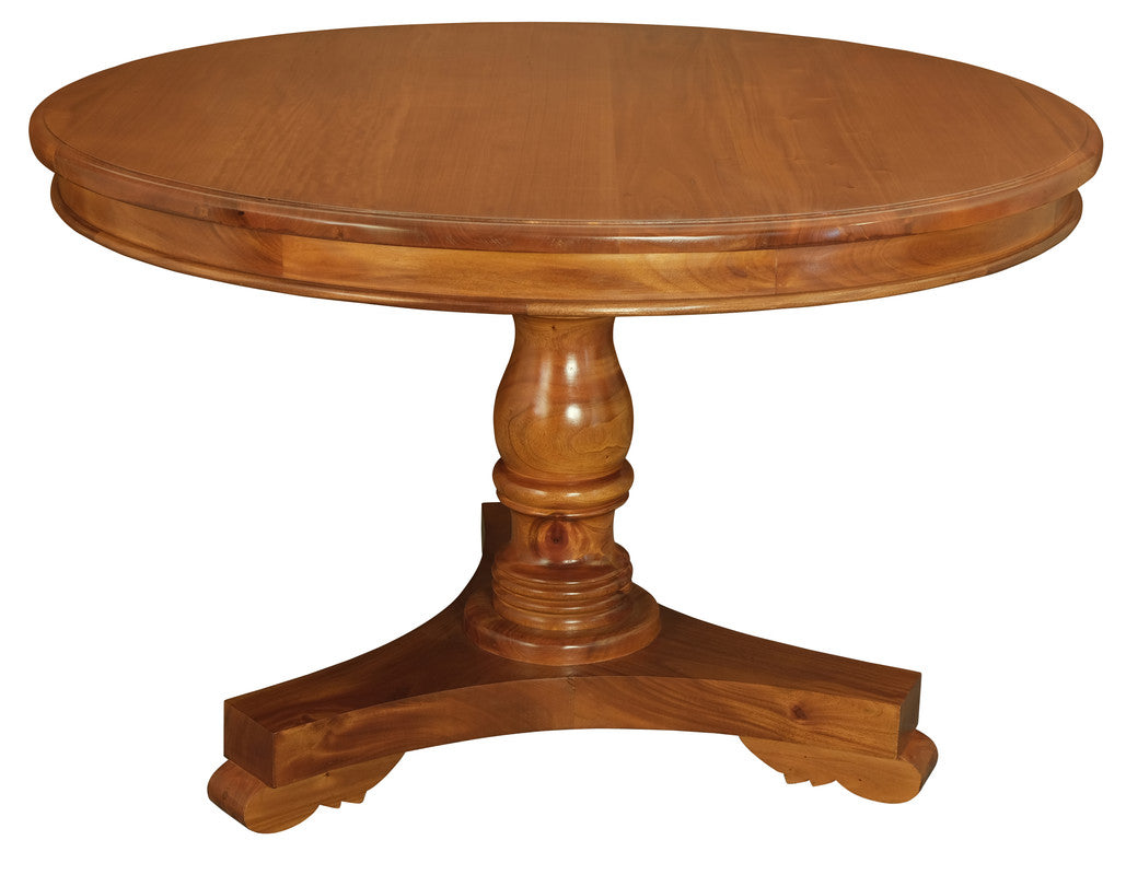 Tasmania Round Dining Table – Light Pecan, 120 cm