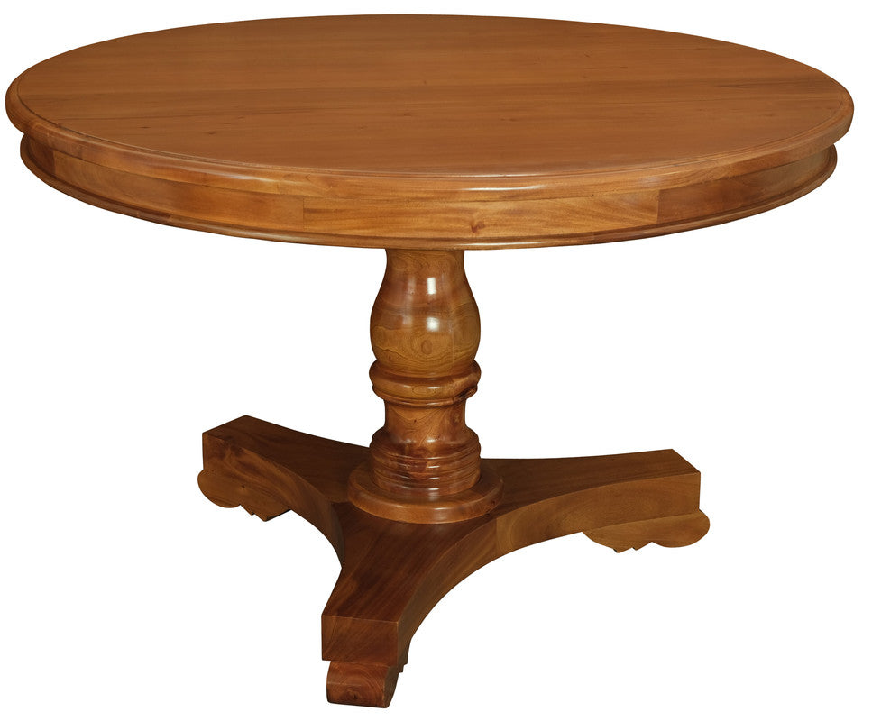 Tasmania Round Dining Table – Light Pecan, 120 cm