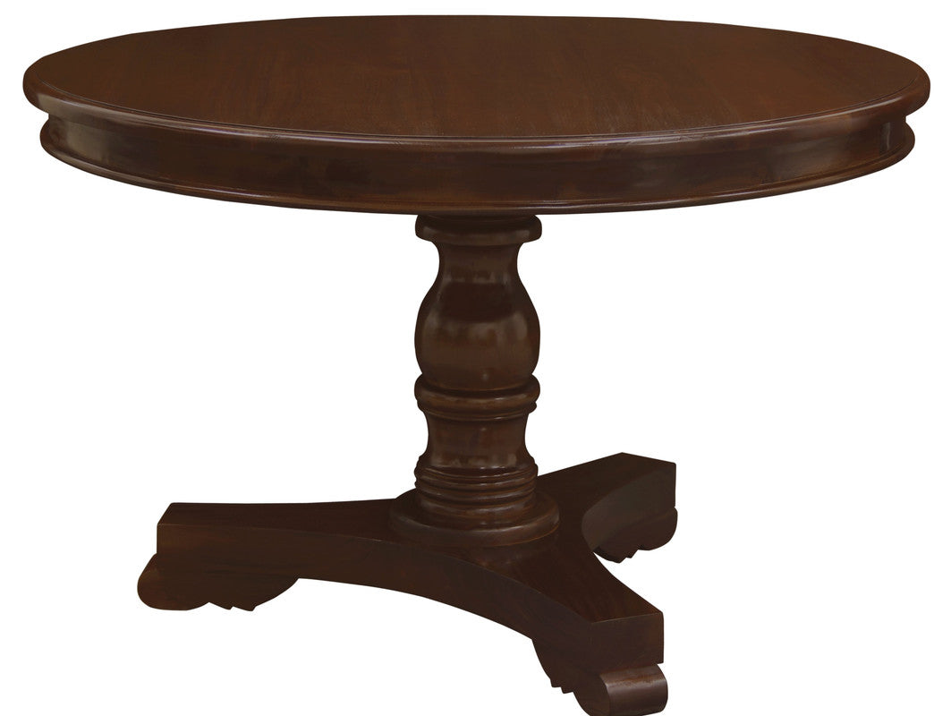Tasmania Round Dining Table – Mahogany, 120 cm