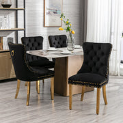 Darcy Velvet Dining Chair Set of 4 – Black