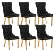 Darcy Velvet Dining Chair Set of 6 – Black