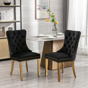 Darcy Velvet Dining Chair Set of 6 – Black