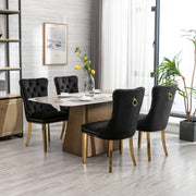 Darcy Velvet Dining Chair Set of 6 – Black