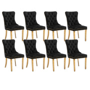 Darcy Velvet Dining Chair Set of 8 – Black