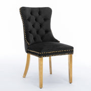 Darcy Velvet Dining Chair Set of 8 – Black