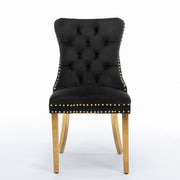 Darcy Velvet Dining Chair Set of 8 – Black