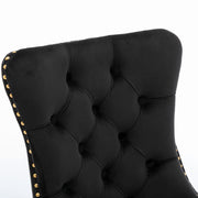 Darcy Velvet Dining Chair Set of 8 – Black